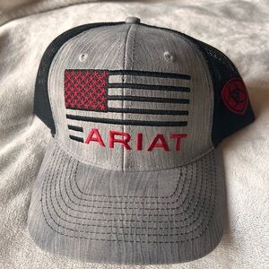 Ariat Gray and Black Cap with Red Accents